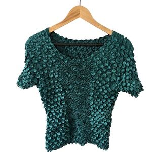 Crinkle popcorn bubble Y2K shirt